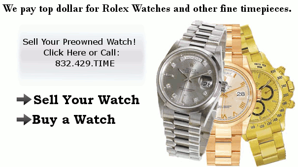 Sell Your Preowned Watch. Sell Rolex Watches. Sell Patek Philippe, Omega,